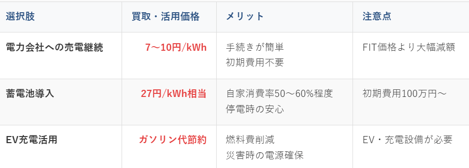 卒FIT後の主な選択肢